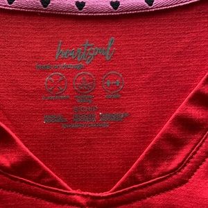Heart soul Red Scrub Top ! Only used once.